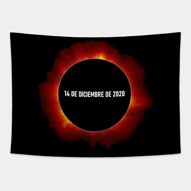 Solar Eclipse December 14, 2020, Chile, Argentina, Spanish Tapestry by Decamega