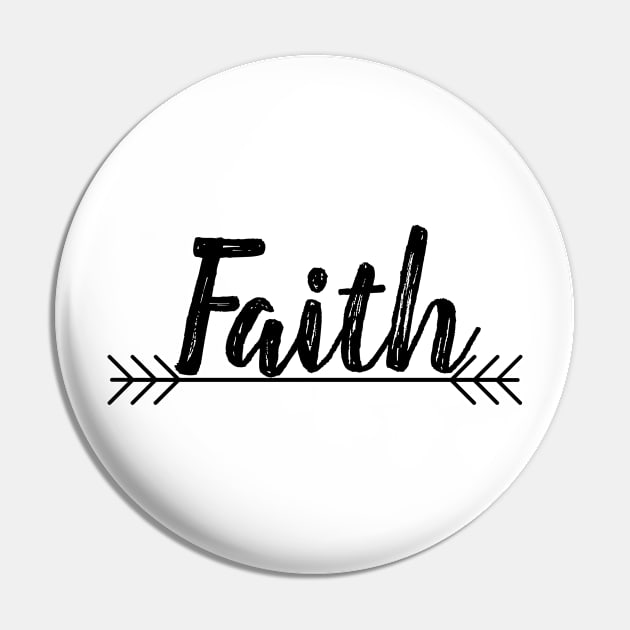 Faith - Christian Pin by ChristianShirtsStudios