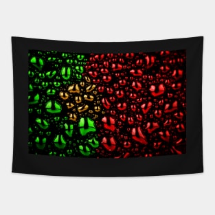 Portuguese flag made of water drops Tapestry