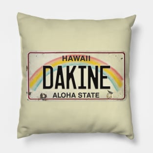 Dakine Vintage Hawaii License Plate Pillow