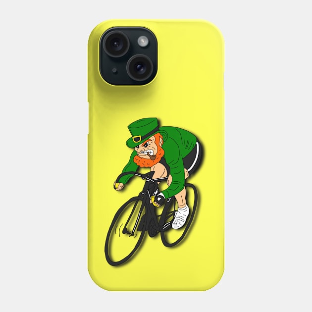 St Patricks Day with a Fixie Leprechaun Phone Case by p3p3ncil