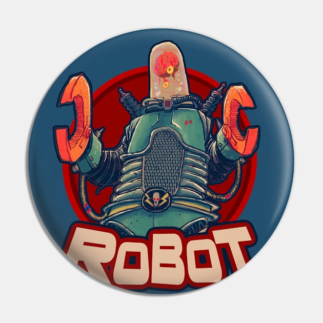 Robot Pin by sideshowmonkey