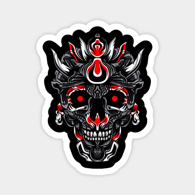 Black knight's skull of darkness Magnet by jimmyagustyan