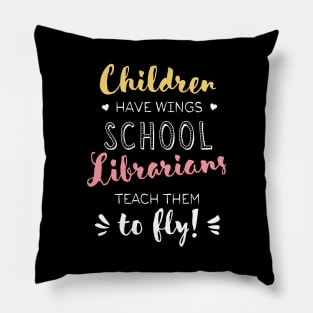 School Librarian Gifts - Beautiful Wings Quote Pillow