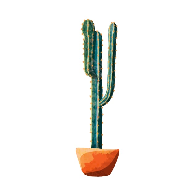 Cute Cactus Art by SunMoon Digital Art