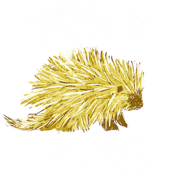 Don't Mess with the Porcupine - Yellow Kids T-Shirt by Animal Prints