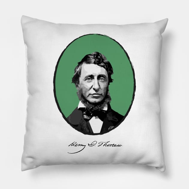 Authors - Henry David Thoreau Pillow by PrintablesPassions