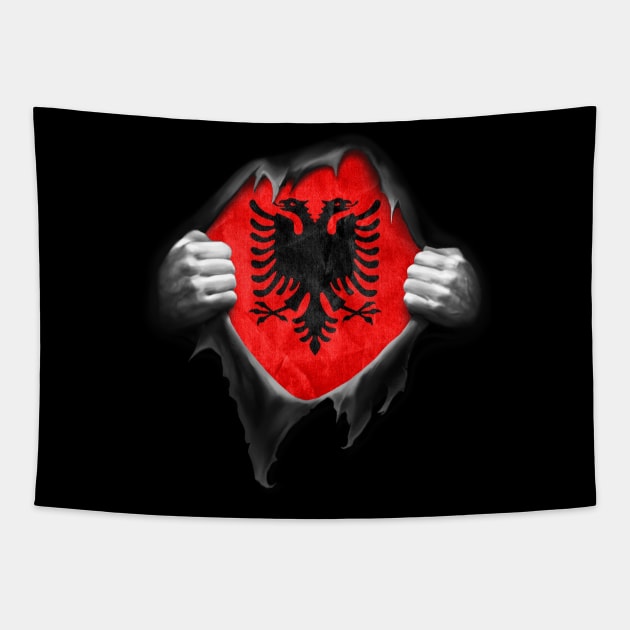 Albania Flag Albanian Roots DNA Pride Gift Tapestry by nikolayjs