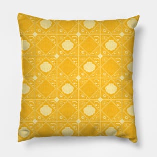 Yellow Shell Mosaic Pillow