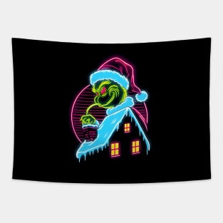 GRINCH CHRISTMAS RETRO 80'S VIBE Tapestry