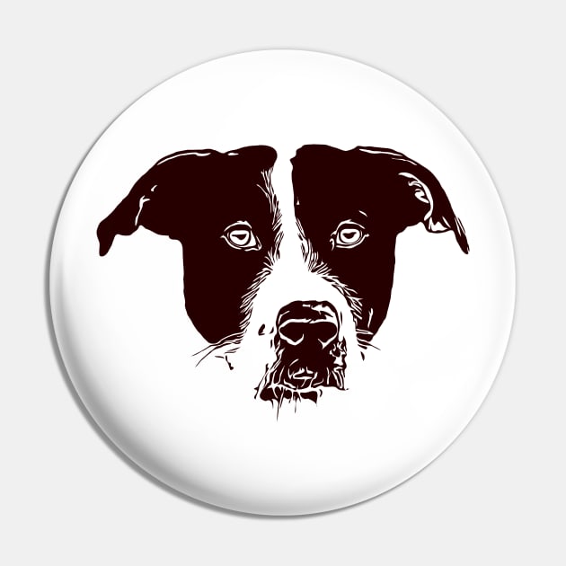 Black and White Dog Design Pin by sarelitay