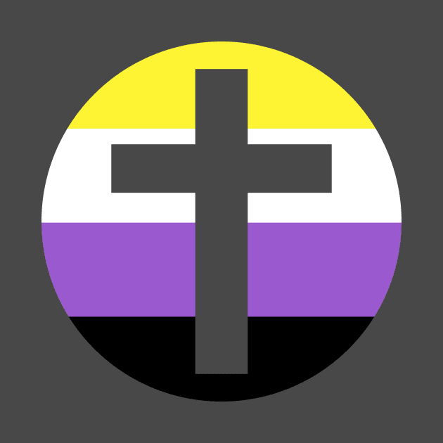 Nonbinary Pride Cross by anomalyalice