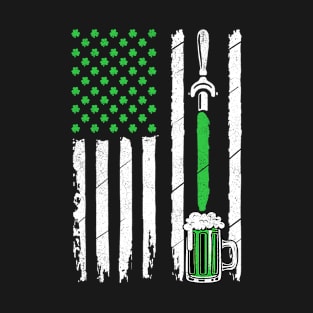 St Patrick's Day Shamrock Drinking Beer T-Shirt