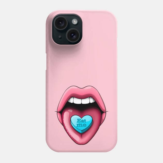 Eat me lips Phone Case by Mei.illustration