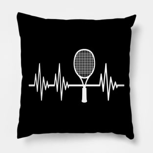 Tennis Heartbeat Shirt Best Tennis Gift Tee for Players Fans Pillow