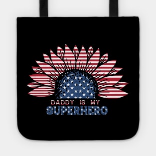 daddy is my superhero Tote