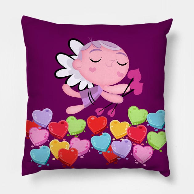 valentines for cupid Pillow by richhwalsh