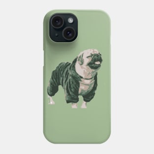 meditating dog - vector image Phone Case