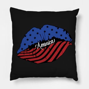 America kiss Pillow