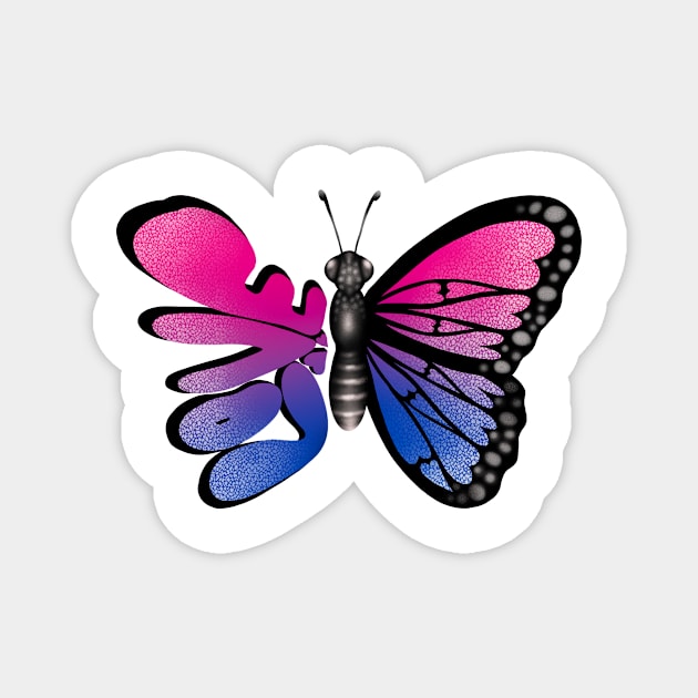 Bi Pride Butterfly Magnet by JessieiiiDesign