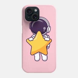 Cute Astronaut Flying With Star Cartoon Phone Case