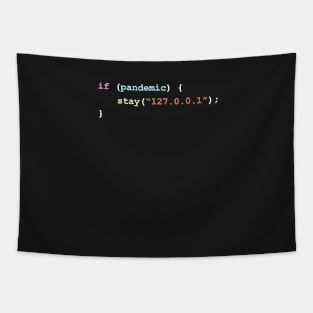 Stay Home (127.0.0.1) If There's a Pandemic Programming Coding Color Tapestry