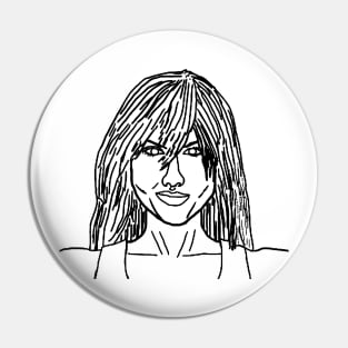 Girl Sketch Pin