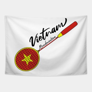 Vietnam Badminton Racquet Support Badminton of (Vietnam) Flag Tapestry