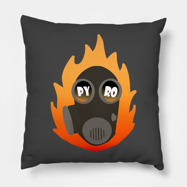 Pyro TF2 Simple Minimalist Pillow by Vatar