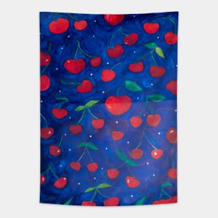 Cherry pattern Watercolor Illustration Tapestry