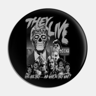 They Live, Classic Sci-Fi (Black & White) Pin