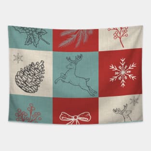 Deer Christmas Patterns | Christmas Ornament Gift Ideas Tapestry