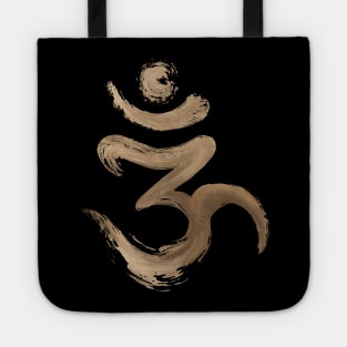 OM symbol - Golden Brushstroke Tote