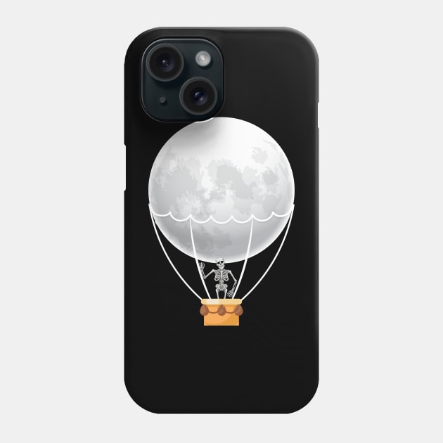 Skeleton Airship Rock On Moon swing halloween Concerts Phone Case by DesignHND