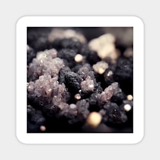 Druzy Quartz Black Wiccan Crystal Magnet