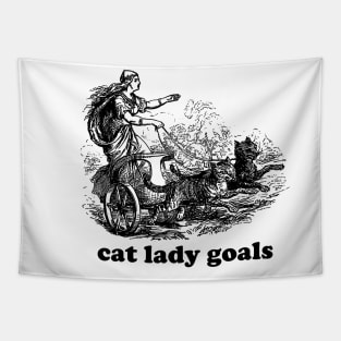 Cat lady goals funny Viking freya spinster childfree Tapestry