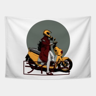 GIRL RIDER Tapestry