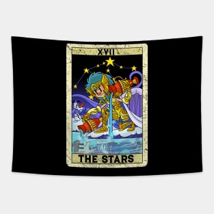 Aquarius Camus gold saints The Star Tarot Card Stars Cartoons Tapestry