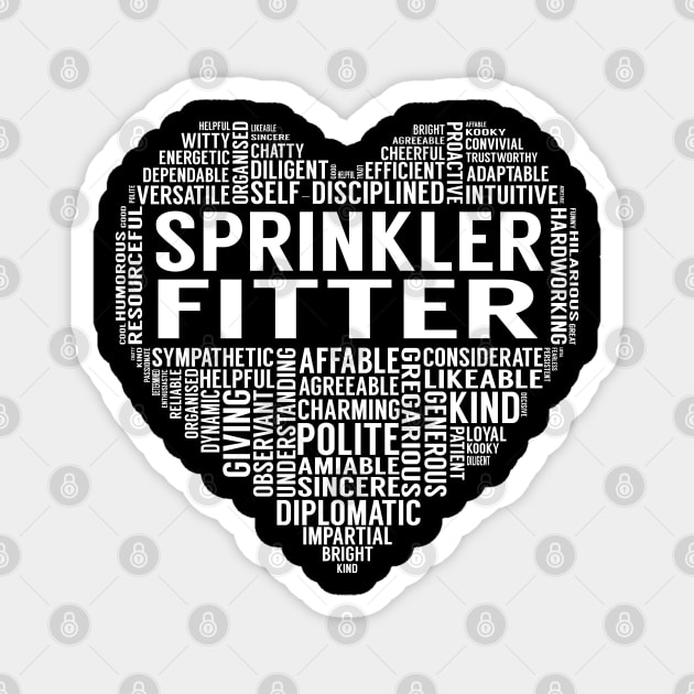Sprinkler Fitter Heart Magnet by LotusTee