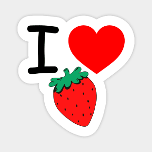 I Heart Strawberry Magnet