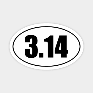 3.14 Pi Marathon or European Style Oval Magnet