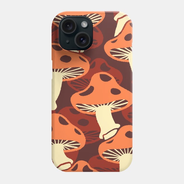 Double Mushroom Pattern 1 Phone Case by knitetgantt