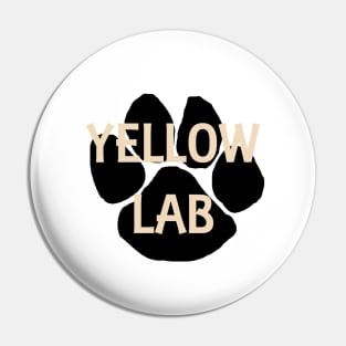 Labrador Retriever Yellow name paw Pin