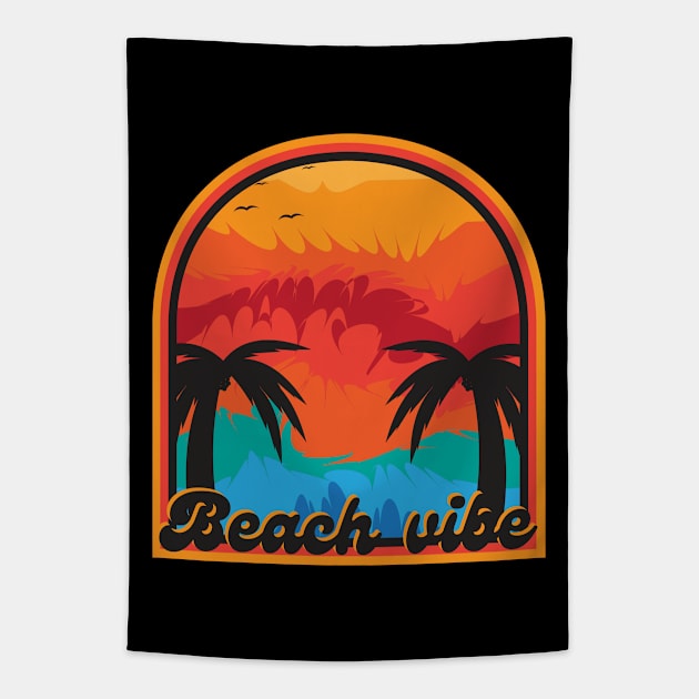 Beach Vibe Tapestry by FullOnNostalgia