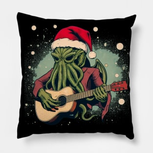 Cthulhu navideño con guitarra 1 Pillow