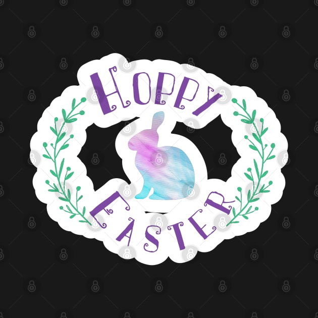 Hoppy Easter Watercolor Bunny by FamilyCurios