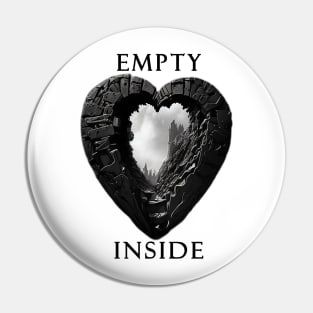 Empty Inside - Hollow Heart Steampunk Style Pin