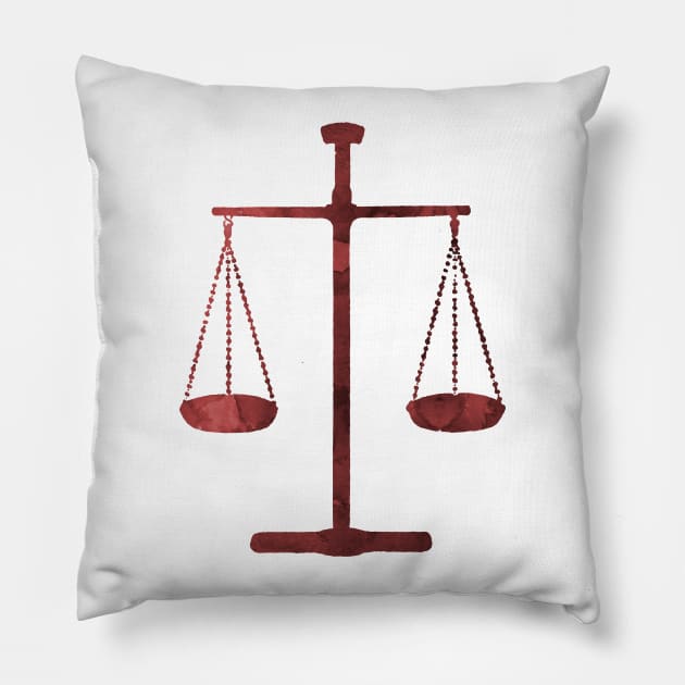 Scales of justice Pillow by BittenByErmines