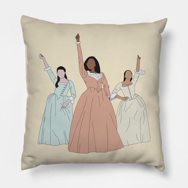 Angelica, eliza and peggy Pillow by Master Of None 