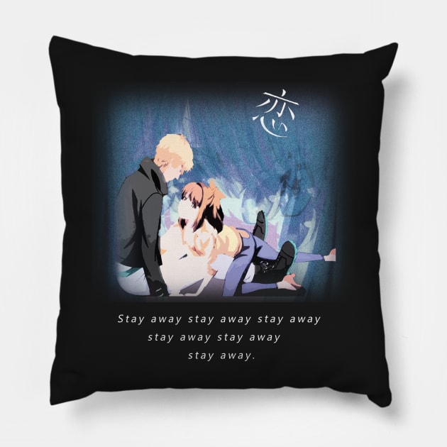 Evol X Love ''STAY AWAY V1'' Pillow by riventis66